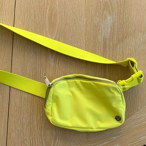 Lululemon neon yellow belt bag